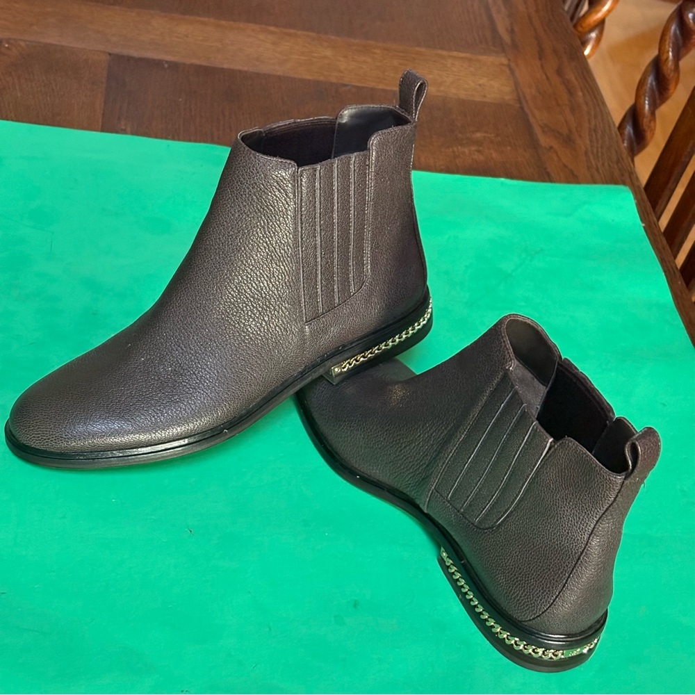 Michael Kors Leather Brown Sabrina Ankle Boots - Picture 7 of 13